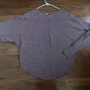 Women's Lightweight Mauve Crewneck Sweater - Relaxed Fit